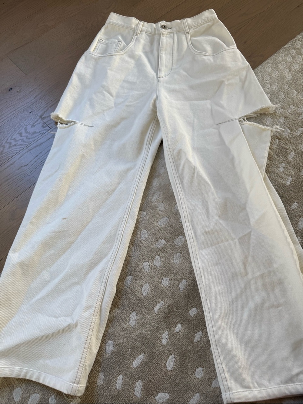 Maison Martin Margiela Cream Wide-Leg Jeans